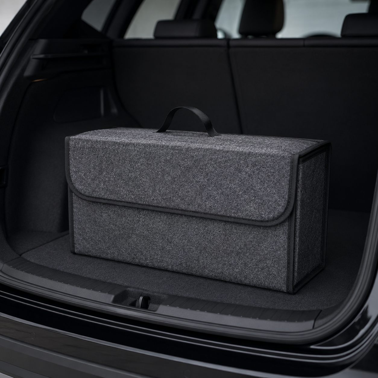 Foldable Felt Car Trunk Organizer – Large Capacity Storage Box