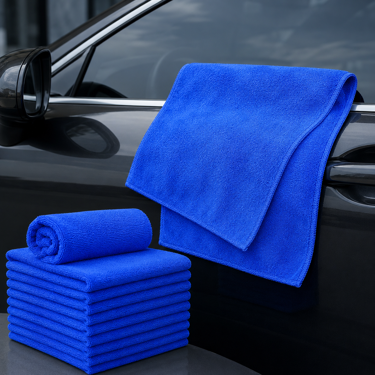 Microfiber Cleaning Cloths – Reusable Car & Home Towels